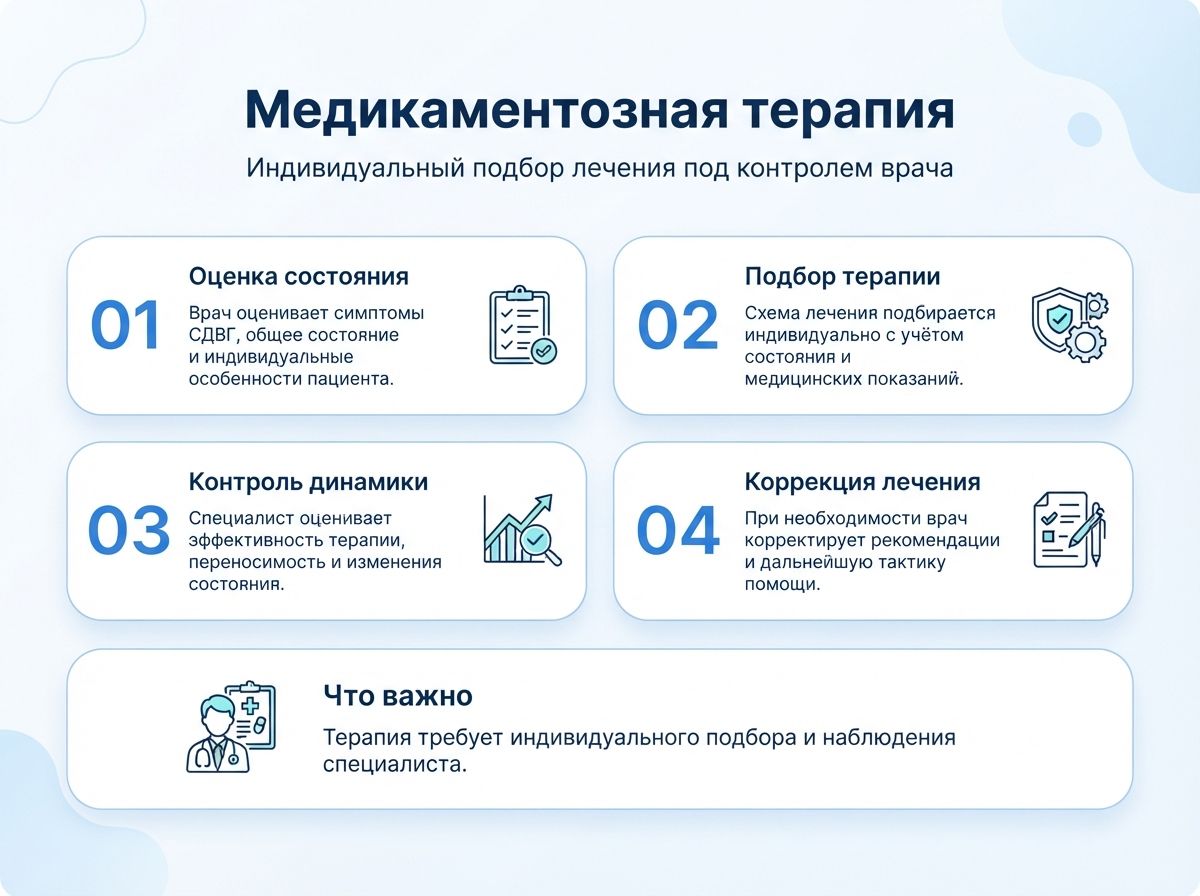 Лечение СДВГ в Авдеевке у детей и взрослыхинфографика